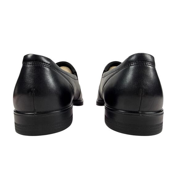 ECCO‎ Queenstown Slip On Loafer Mens 13 13.5 EU 47 Black Leather Bike Toe main image 5